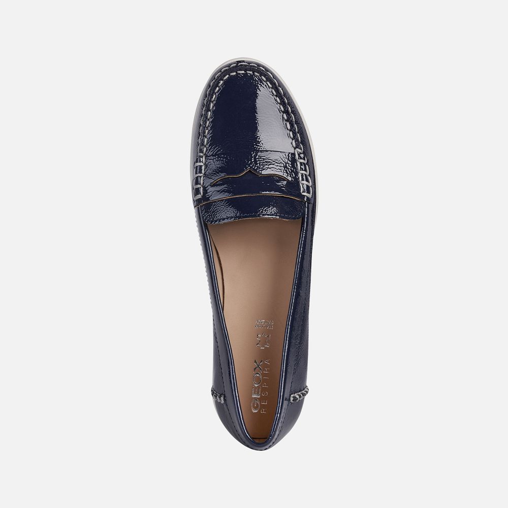 Geox Loafers Blue Genova - Geox Womens Shoes - PDYNQM742